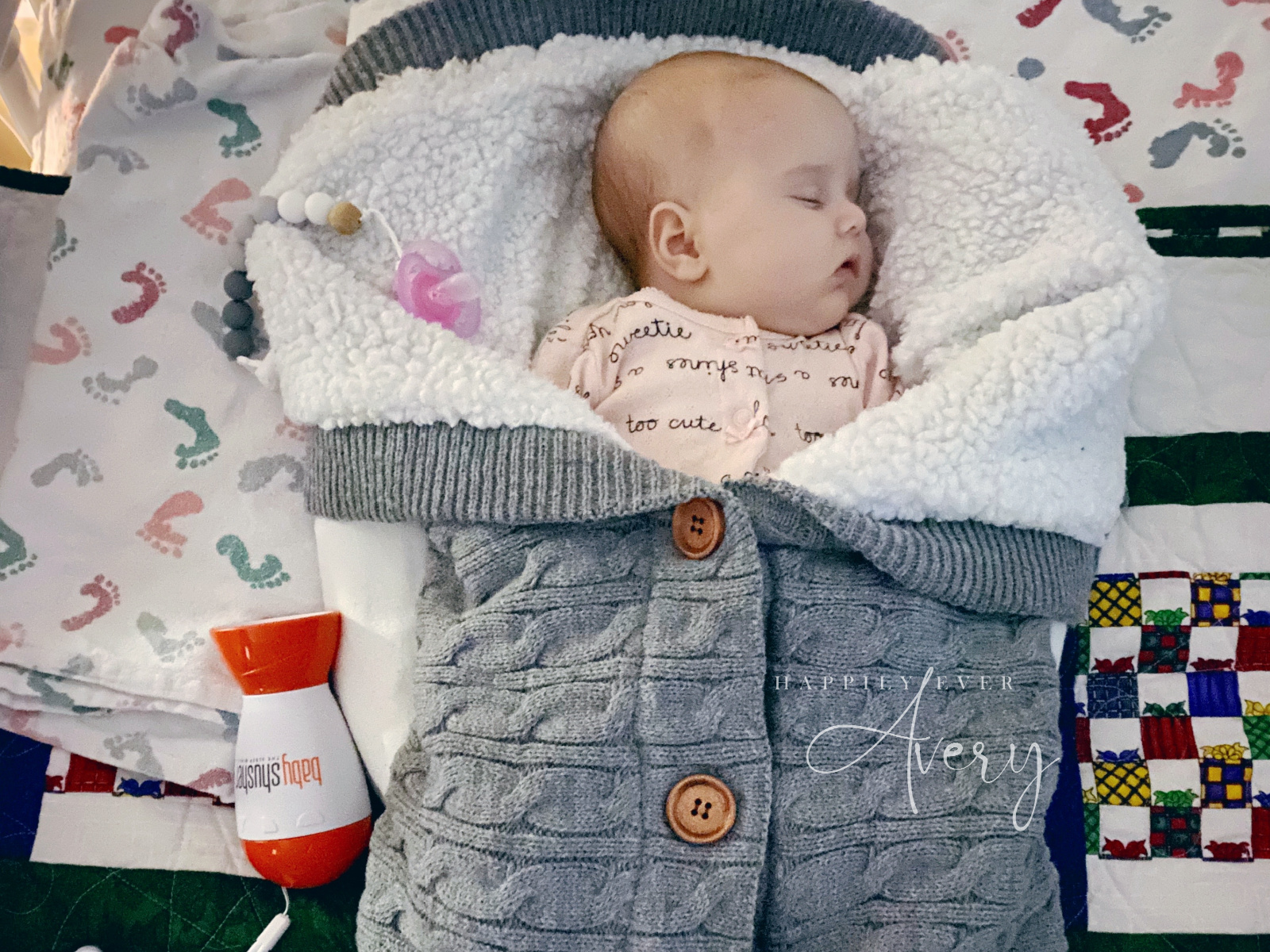 baby sleeping comfortable in hospital bed