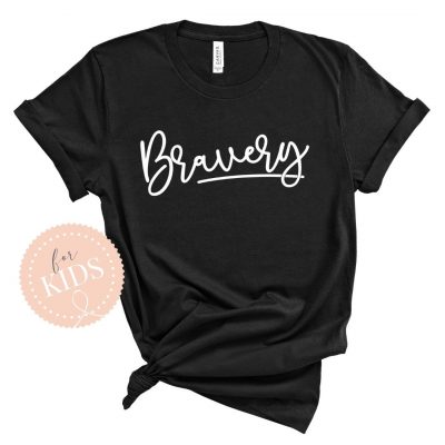 brAVERY | White Script | Kid’s Shirt